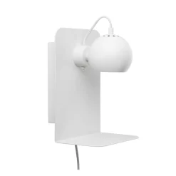 Frandsen Ball Váglampe m. USB Mat Hvid