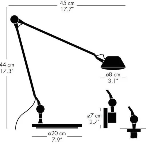 Fritz Hansen AQ01 Bordlampe Mat Blå