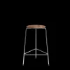 Fritz Hansen High Dot Barstol H65 3-legs Krom/Valnød