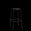 Fritz Hansen High Dot Barstol H76 4-legs Sort/Sort Láder