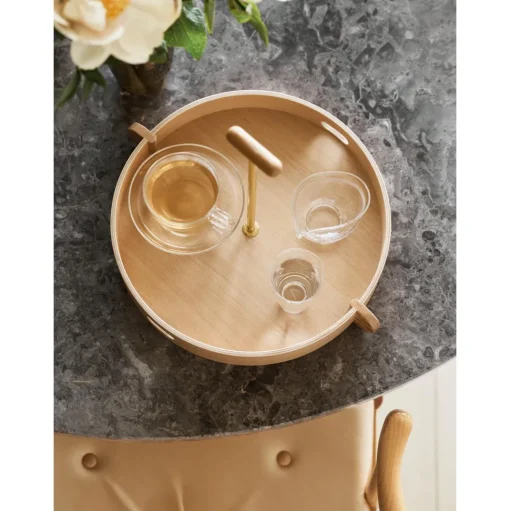 Fritz Hansen JH Tray Bakke Fyrretrá/Messing