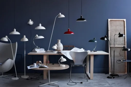 Fritz Hansen Kaiser Idell 6631 Luxus Bordlampe Mat Sort & Messing - Special Edition