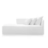 Gervasoni Ghost 20 R Chaise Lounge Lino Bianco
