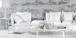 Gervasoni Ghost 06P Ottoman Lino Bianco
