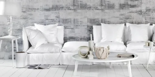 Gervasoni Ghost 06P Ottoman Lino Bianco