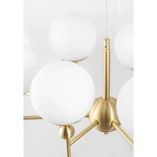 Globen Lighting Astrid 85 Pendel Børstet Messing/Hvid