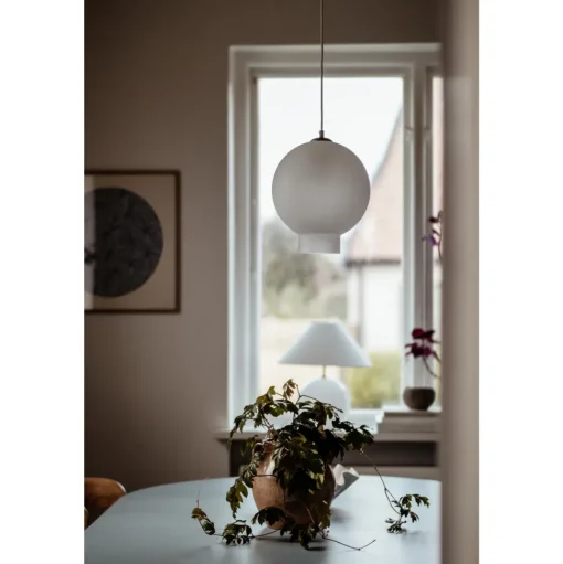 Globen Lighting Bams 25 Pendel Frostet Hvid