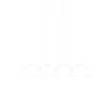 Globen Lighting Curve 5 Pendel Hvid