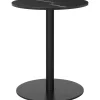 GUBI 1.0 Spisebord RundtØ60 cm M. Sort Base og Sort Marquina Marmor Top