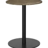 GUBI 1.0 Spisebord RundtØ60 cm M. Sort Base og Brun Emperador Marmor Top