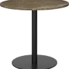 GUBI 1.0 Spisebord RundtØ80 cm M. Sort Base og Brun Emperador Marmor Top