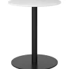 GUBI 1.0 Spisebord RundtØ60 cm M. Sort Base og Hvid Carrara Marmor Top