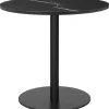 GUBI 1.0 Spisebord RundtØ80 cm M. Sort Base og Sort Marquina Marmor Top