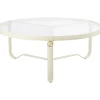 Gubi Adnet SofabordØ100 Cream Láder/Transparent Glas