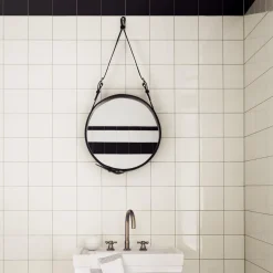 GUBI Adnet Vágspejl Cirkulár Tan LáderØ45 cm