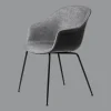 GUBI Bat Spisebordsstol Front Polstret I Plain 0023