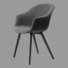 GUBI Bat Spisebordsstol Plastik Ben Front Polstret I Hallingdal 65 173
