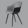 GUBI Bat Spisebordsstol Plastik Ben Front Polstret I Plain 0023