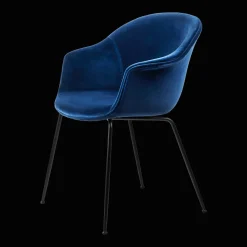 GUBI Bat Spisebordsstol Velvet 420 Safir Blå