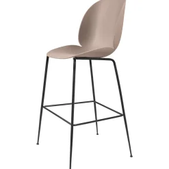 GUBI Beetle Barstol H75 Conic Base Mat Sort/Sweet Pink