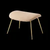 GUBI Beetle Ottoman Around Bouclé 004 Med Ben I Semi Mat Messing