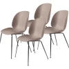 GUBI Beetle Spisebordsstol Conic Base/Sort Krom/Sweet Pink 4 Stk.