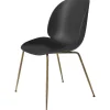 GUBI Beetle Spisebordsstol Conic Base Antik Messing/Sort