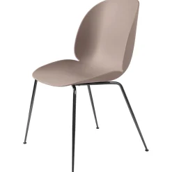 GUBI Beetle Spisebordsstol Conic Base Sort Krom/Sweet Pink
