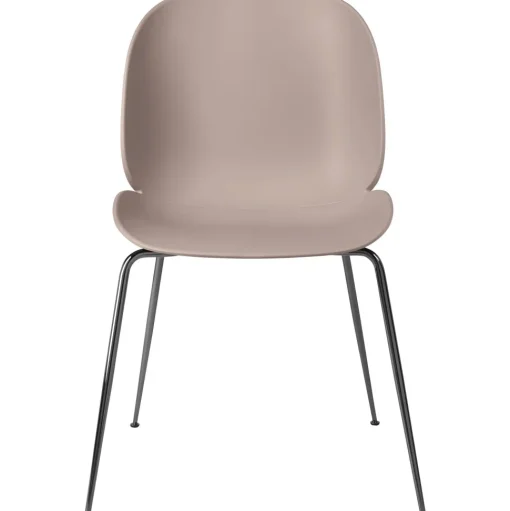 GUBI Beetle Spisebordsstol Conic Base Sort Krom/Sweet Pink