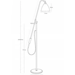 GUBI Bestlite BL4 Gulvlampe Mat Hvid