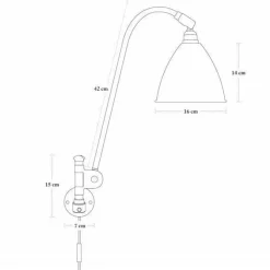 GUBI Bestlite BL6 Váglampe Sort & Messing