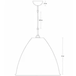 GUBI Bestlite BL9L Pendel Stor Mat Hvid & Messing