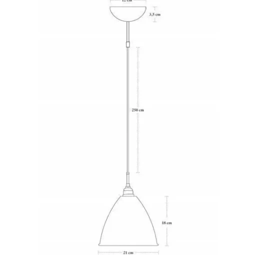 GUBI Bestlite BL9M Pendel Mellem Sort Messing