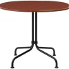 Gubi Carmel Bistro Cafébord 75x75 Mat Sort/Rock Red