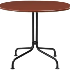 Gubi Carmel Bistro Cafébord 75x75 Mat Sort/Rock Red