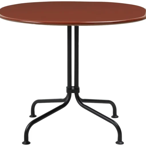 Gubi Carmel Bistro Cafébord 75x75 Mat Sort/Rock Red