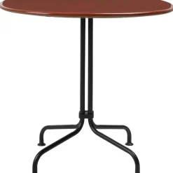 Gubi Carmel Bistro Cafébord 75x75 Mat Sort/Rock Red