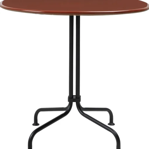 Gubi Carmel Bistro Cafébord 75x75 Mat Sort/Rock Red