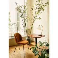Gubi Carmel Bistro Cafébord 75x75 Mat Sort/Rock Red