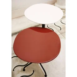 Gubi Carmel Bistro Cafébord 75x75 Mat Sort/Rock Red