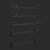 GUBI Démon Hylde L155 cm 5 Hylder Sort Ask