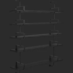 GUBI Démon Hylde L155 cm 5 Hylder Sort Ask