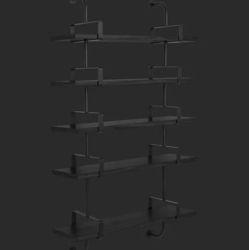GUBI Démon Hylde L95 cm 5 Hylder Sort Ask
