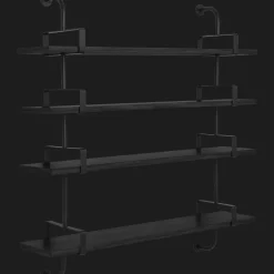 GUBI Démon Hylde L155 cm 4 Hylder Sort Ask
