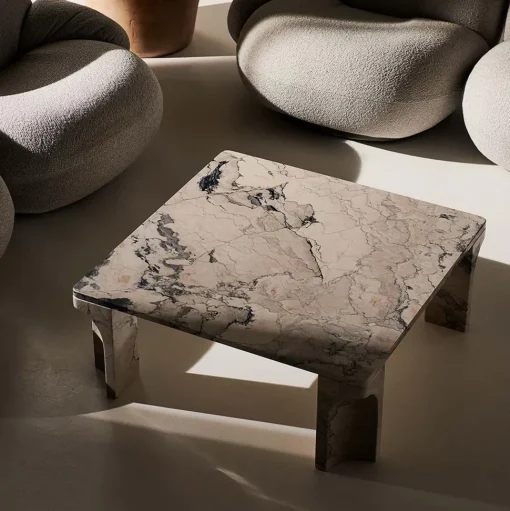 GUBI Doric Sofabord Firkantet 80 x 80 cm Electric Grey