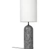 GUBI Gravity Gulvlampe Grå Marmor og Hvid Skárm XL Høj