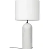 GUBI Gravity Gulvlampe Hvid Marmor og Hvid Skárm XL Lav