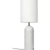 GUBI Gravity Gulvlampe Hvid Marmor og Hvid Skárm XL Høj