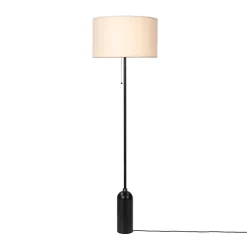 GUBI Gravity Gulvlampe Mørknet Stål og Lárred Skárm Stor