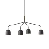 GUBI Howard Lysekrone 4 Arm Lang Gunmetal